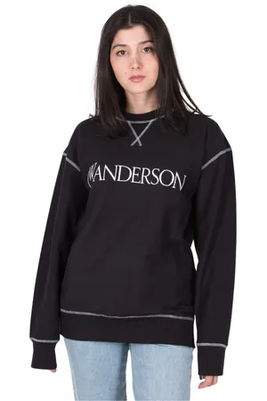 J.W.Anderson Femme, Sweatshirts et sweats à capuche, Noir, Taille: 38 FR T-shirt d`entraînement douillet