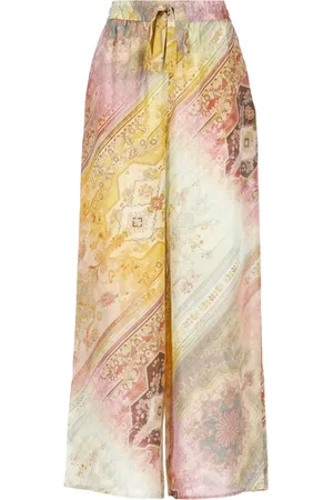 ZIMMERMANN Femme, Pantalons, Multicolore, Taille: 42 FR Pantalon Relax Tallow