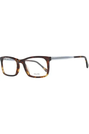 Police Homme, Accessoires, Brun, Taille: ONE Size Montures Optiques en Plastique Marron pour Homme