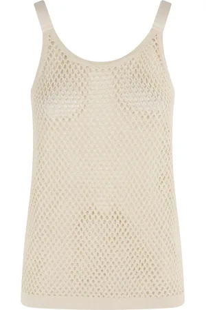 Helmut Lang Femme, Tops, , Taille: 38 FR Débardeur en maille Couleur naturelle Col rond