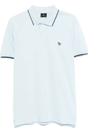 Paul Smith Homme, Tops, Bleu, Taille: L Polo Bleu Clair avec Bordure Contrastante