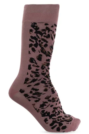 Paul Smith Homme, Sous-vêtements, Rose, Taille: ONE Size Chaussettes en coton à motif animalier