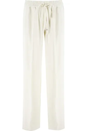 Kiton Femme, Pantalons, , Taille: 42 FR Pantalon de tailleur en soie coupe ample et sportive