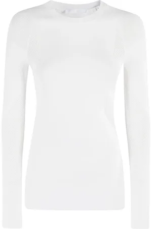 Helmut Lang Femme, Pulls, Blanc, Taille: 38 FR Haut de sport élite manches longues blanc