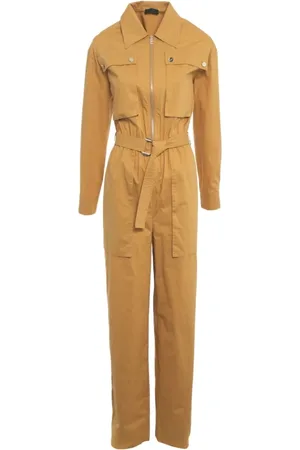 Liu Jo Femme, Combinaisons et Ensembles, Jaune, Taille: 40 FR Combinaison Jaune avec Col Chemise