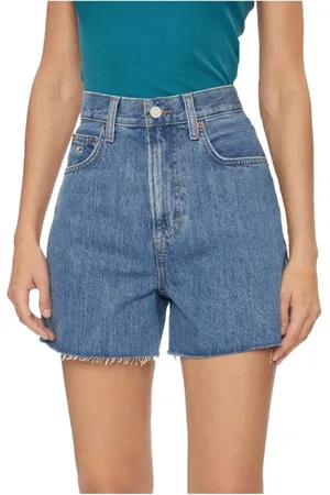 Tommy Hilfiger Femme, Shorts, Bleu, Taille: W30 Short Mom Taille Haute