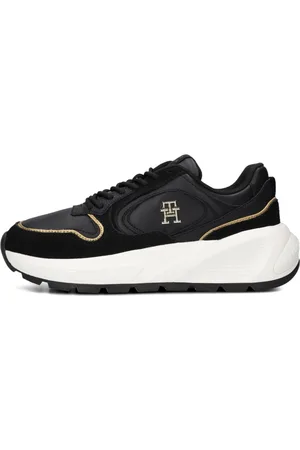 Tommy Hilfiger Femme, Chaussures, Noir, Taille: 41 EU Baskets Chunky Runner en Cuir