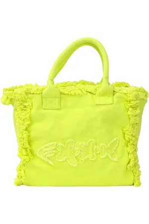 F**K Femme, Sacs, Jaune, Taille: ONE Size Sac de plage boho-chic pour femmes