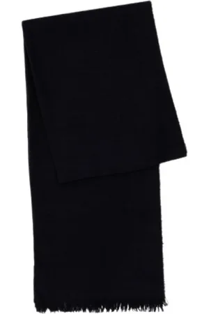Ralph Lauren Unisex, Accessoires, Bleu, Taille: ONE Size Écharpe en lin, laine et cachemire avec joueur de polo brodé