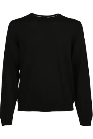 HUGO BOSS Homme, Pulls, Noir, Taille: L Pull Tricot Manches Longues Col Rond