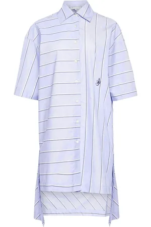 J.W.Anderson Femme, Robes, Bleu, Taille: 32 FR Robe-Chemise À Ourlet Étagé