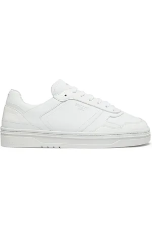 Mallet Homme, Chaussures, Blanc, Taille: 46 EU Baskets en Cuir Blanc