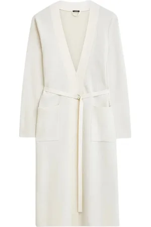 Joseph Femme, Pulls, , Taille: 40 FR Long Gilet en Soie et Laine Combo Ivoire