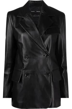 Proenza Schouler Femme, Vestes, Noir, Taille: 36 FR Blazer Casual en Cuir Noir