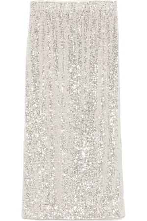 Max Mara Femme, Jupes, Gris, Taille: 40 FR Jupe Argent pour Tenues de Week-end