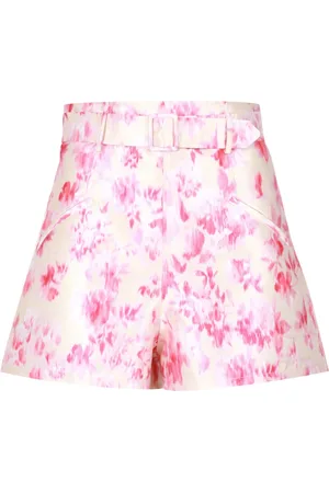 Serafini Femme, Shorts, Multicolore, Taille: 36 FR Short en satin à imprimé abstrait