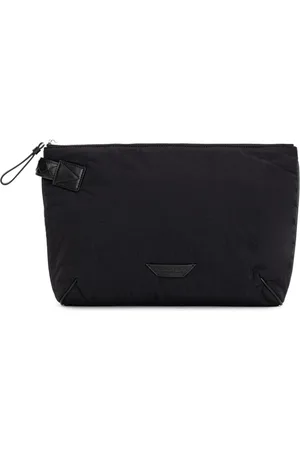 Bottega Veneta Homme, Sacs, Noir, Taille: ONE Size Pochette en Nylon noir Light Paper