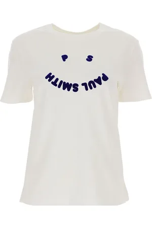 Paul Smith Femme, Tops, Blanc, Taille: 42 FR T-shirt col rond Happy Crew