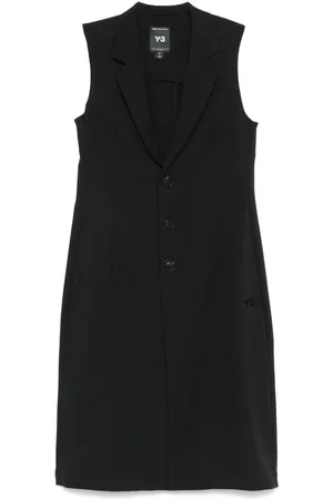Y-3 Femme, Vestes, Noir, Taille: 36 FR Gilet Boutonné avec Fermeture Éclair