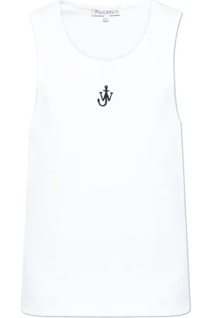 J.W.Anderson Homme, Tops, Blanc, Taille: XS Top côtelé