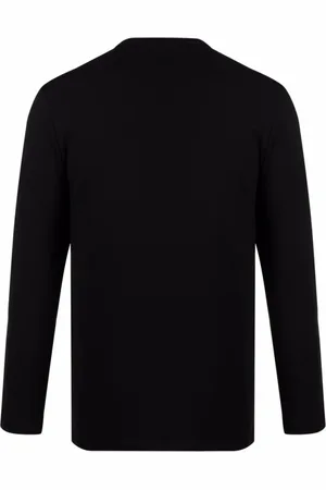 Tom Ford Homme, Tops, Noir, Taille: M Henley Noir en Jersey de Coton Stretch