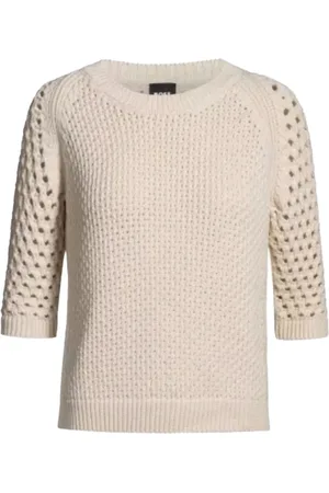 HUGO BOSS Femme, Pulls, , Taille: 44 FR Pull en Maille Douce avec Col Rond