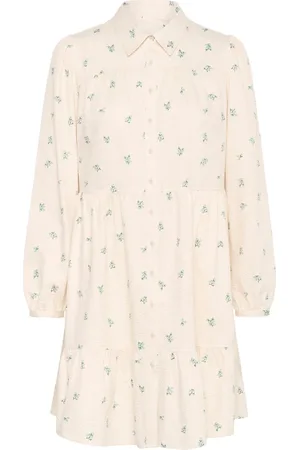 Part Two Femme, Robes, Multicolore, Taille: 36 FR Robe Chemise Imprimée Bouquet Vert