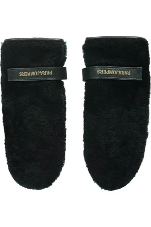 Parajumpers Unisex, Accessoires, Vert, Taille: S Gants en cuir de Shearling avec sangle ajustable