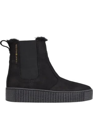 Tommy Hilfiger Femme, Chaussures, Noir, Taille: 40 EU Chelsea Warmbootie Noires