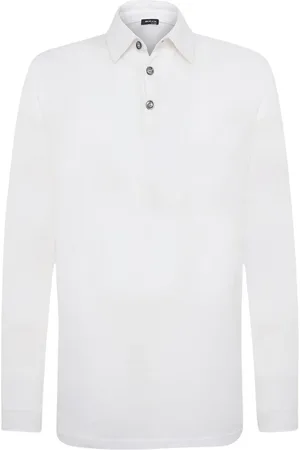 Kiton Homme, Tops, Blanc, Taille: 2XL Polo en Jersey Coton Blanc