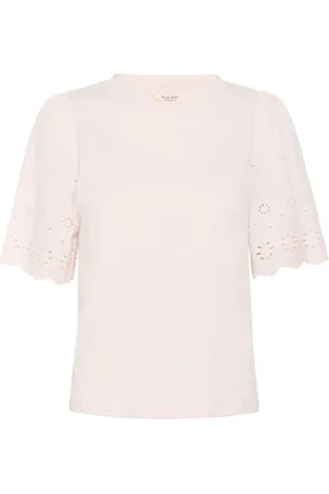 Part Two Femme, Tops, , Taille: 40 FR Holey Tee Mauve Chalk