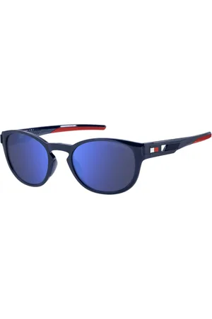 Tommy Hilfiger Homme, Accessoires, Bleu, Taille: ONE Size Lunettes de soleil rondes en acétate