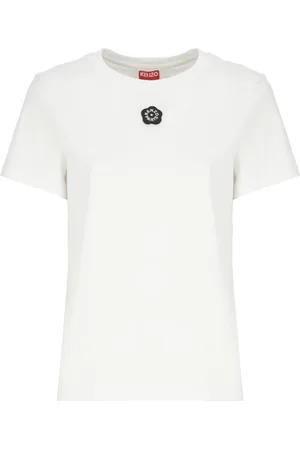 Kenzo Femme, Tops, Blanc, Taille: 36 FR T-shirt Boke Flower 2.0