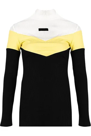 John Richmond Femme, Pulls, Noir, Taille: 38 FR Col roulé sport Richmond côtelé