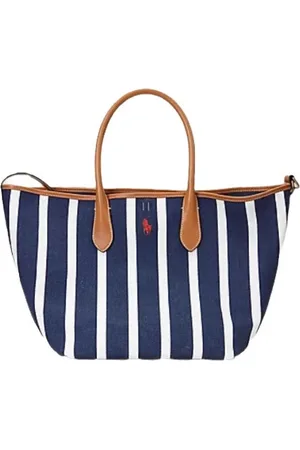 Ralph Lauren Femme, Sacs, Multicolore, Taille: ONE Size Sac fourre-tout rayé en toile Bellport