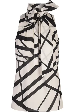 Kiton Femme, Tops, Blanc, Taille: 34 FR Top Imprimé Sans Manches