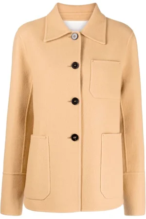 Jil Sander Femme, Vestes, , Taille: 38 FR Veste en Laine avec Fermeture Boutonnée