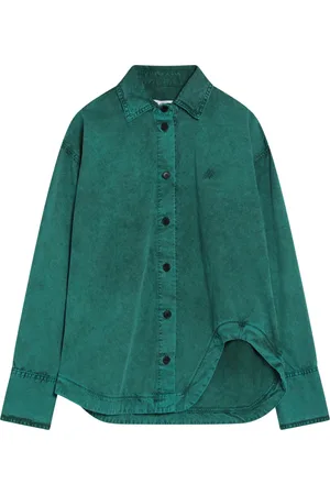The Attico Femme, Blouses et Chemises, Vert, Taille: 36 FR Chemise à Manches Longues Drop2