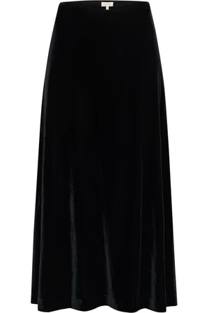 Part Two Femme, Jupes, Bleu, Taille: 38 FR Jupe Longue Marine Foncé à Taille Élastique