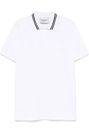 Iceberg Homme, Tops, Blanc, Taille: M Pull Rayé à Manches Courtes