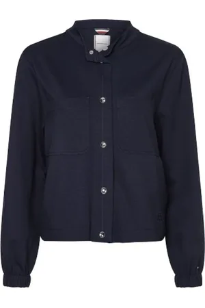 Tommy Hilfiger Femme, Vestes, Bleu, Taille: 40 FR Veste Décontractée Mélange Viscose