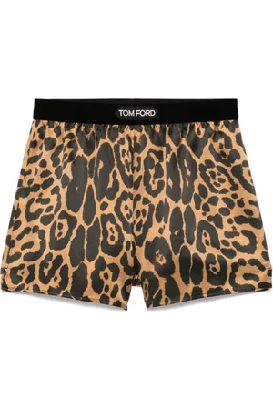 Tom Ford Femme, Sous-vêtements, Brun, Taille: 38 FR Short Léopard à Taille Élastiquée