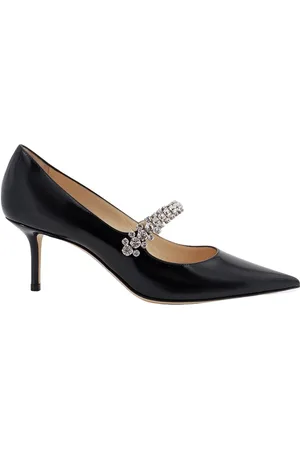 Jimmy Choo Femme, Chaussures, Noir, Taille: 39 EU Escarpins Stiletto à Bride en Strass Noirs