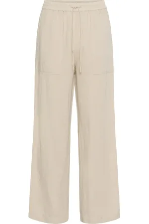 Part Two Femme, Pantalons, Brun, Taille: 48 FR Pantalon Coupe Droite Chêne Français