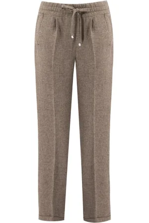 Kiton Femme, Pantalons, Brun, Taille: 40 FR Pantalon de Laine Luxueux