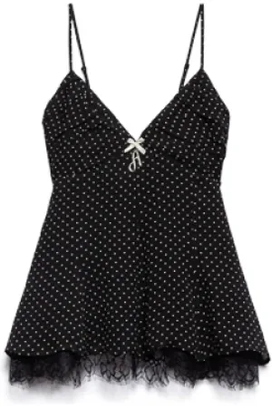 ANIYE BY Femme, Tops, Noir, Taille: 40 FR Haut Noir pour Femmes