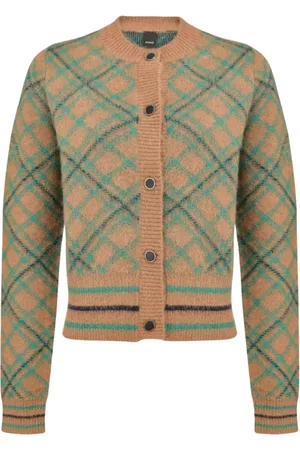 Pinko Femme, Pulls, Brun, Taille: 38 FR Cardigan Jacquard Style Passito
