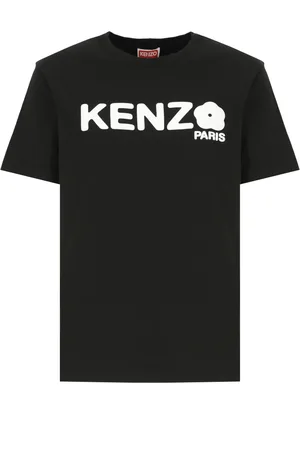 Kenzo Femme, Tops, Noir, Taille: 40 FR T-shirt Noir Logo Fleur