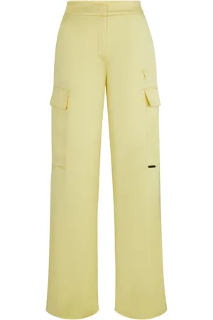 HUGO BOSS Femme, Pantalons, Jaune, Taille: 42 FR Pantalon cargo coupe décontractée
