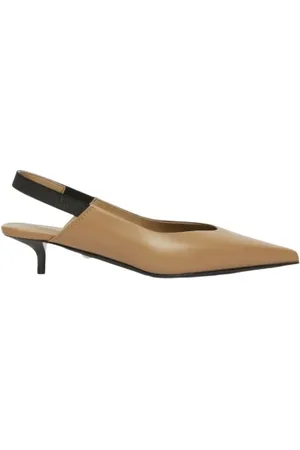 Max Mara Femme, Chaussures, Brun, Taille: 36 EU Escarpin en cuir à talon
